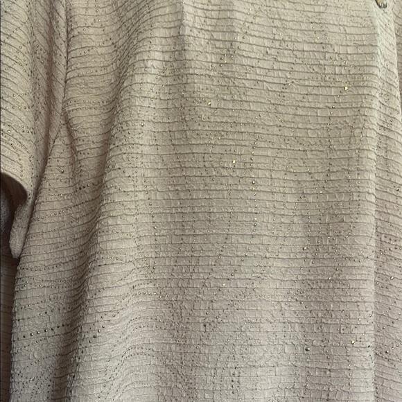 XL Elegant Beige Embellished Women's Top - Picture 6 of 9